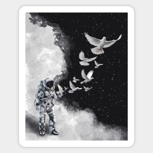 Astronaut pigeon Sticker